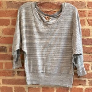 Mudd Heathered Gray Dolman Top